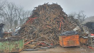 Kabelschrott Haufen von Stiess Metall